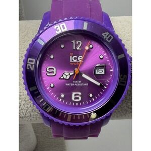 Ice Mens Watch Purple New Battery 40MM 8.5" Silicone Band
